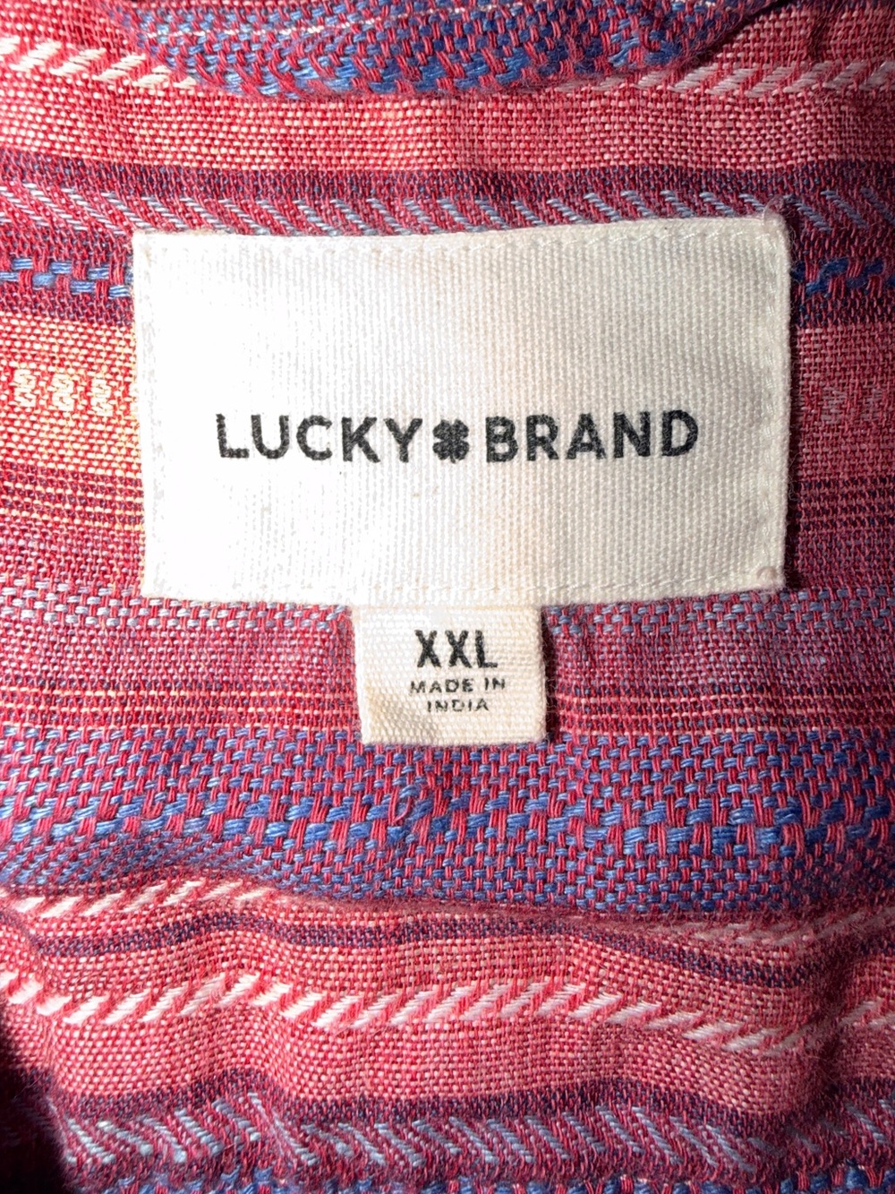 Lucky Brand Camp Collar Linen Blend Cabana Shirt XXL - Picture 9 of 14